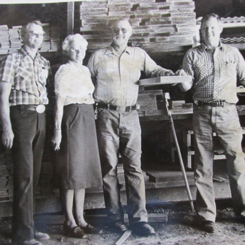 An old image of Randall Lumber & Hardware employees