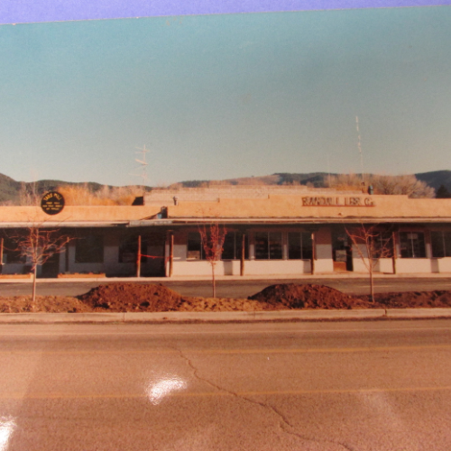 An old image of Randall Lumber & Hardware store front
