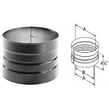 DuraVent 6DBK-ADDB DuraBlack Double Skirted Adapter ~ 6