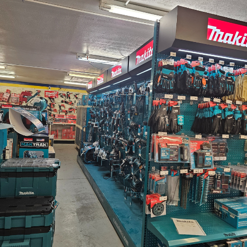 Randall Lumber & Hardware Makita power tool aisle