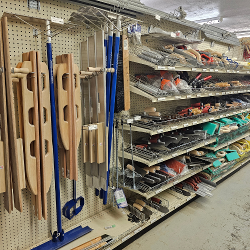 Randall Lumber & Hardware garden tool aisle