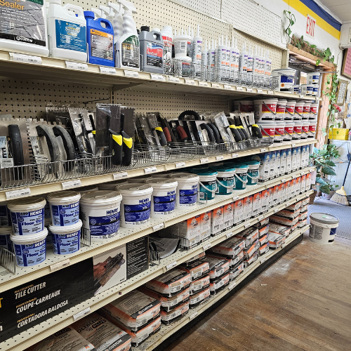 Randall Lumber & Hardware contractor supplies aisle