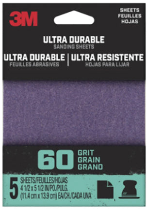 POWER SAND 1/4 SHT 120 GRIT 5PK ULT
