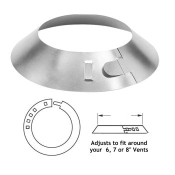 DuraVent 9959 DuraPlus 6DP-SC Storm Collar, Adjusts to fit 6, 7 or 8