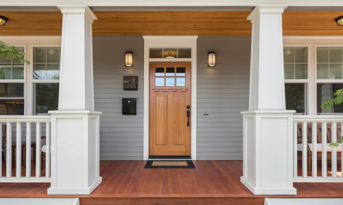 The front door of a home