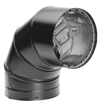 DuraVent 6DVL-E90 Double-Wall 90 Degree Elbow, Black ~ 6