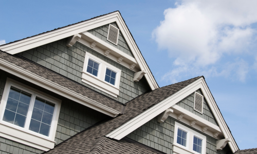 A shingled roof