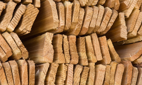 Stacked lumber