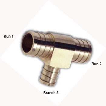 John Frey Co (Pex & Copper Fitting) LF6246012121230 3/4pex 25/Pack Tee