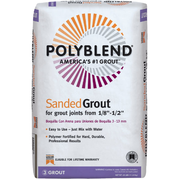 Custom Building Products Polyblend 25 Lb. Snow White Sanded Tile Grout