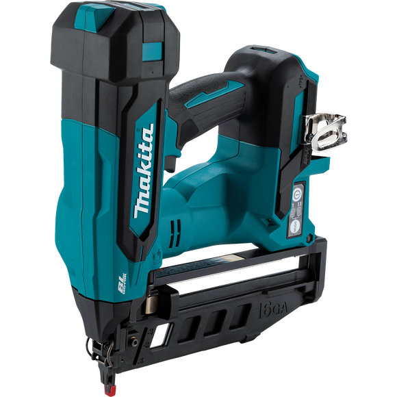 Makita 18V LXT® Lithium‑Ion Brushless Cordless 2‑1/2” Straight Finish Nailer, 16 Ga. Tool Only