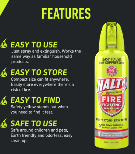 Halt Fire Fighting Spray Foam 10oz