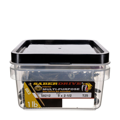 Monster Fastener Star Drive Yellow Zinc SaberDrive® Multi-Purpose Interior Screws