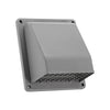 Lambro 6 inch Gray Plastic Wall Exhaust or Air Intake Vent – Hinged Screen – (Removable Damper) – Item #351GR (Replacement # 3510G)