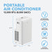 Perfect Aire 12,000 BTU/8,000 SACC Portable Air Conditioner with Full-Function Remote Control