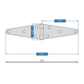 National Hardware Heavy Strap Hinge 6