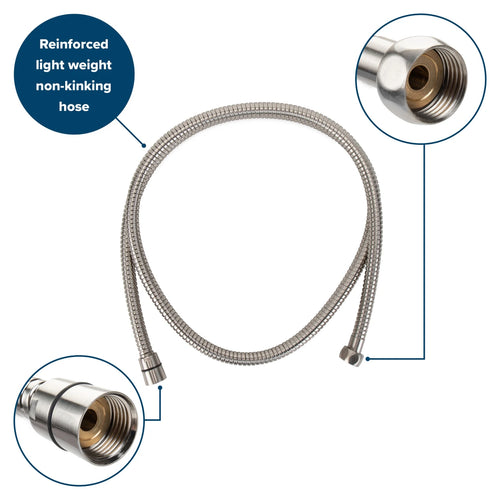 Camco Complete RV/Marine Shower Head Kit Brushed Nickel