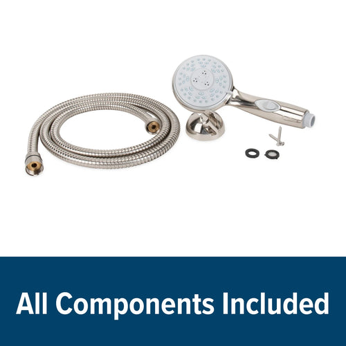 Camco Complete RV/Marine Shower Head Kit Brushed Nickel